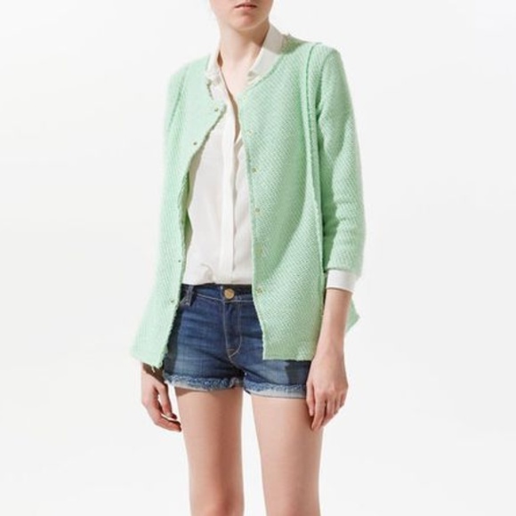 zara knit blazer